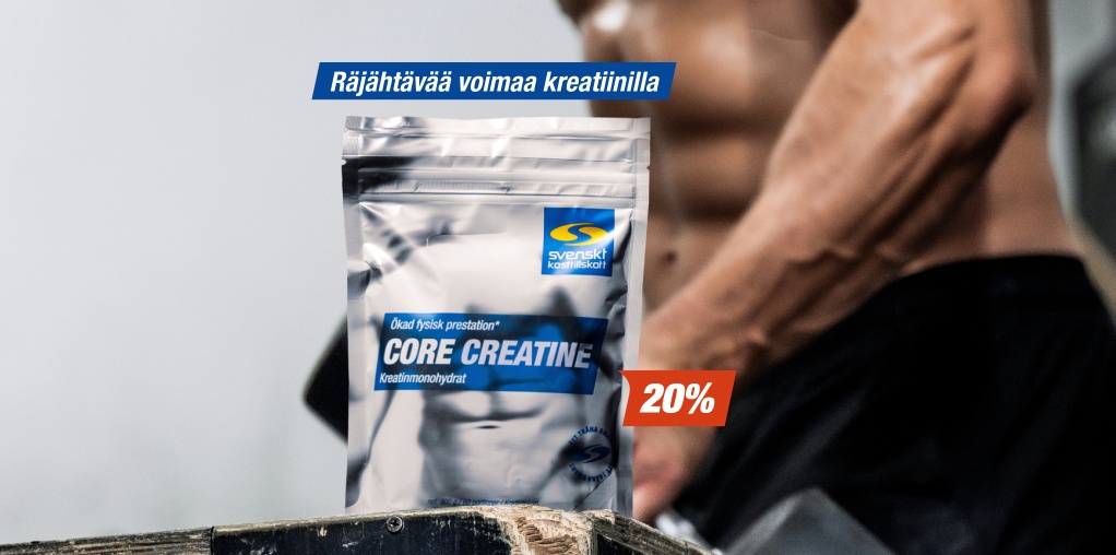 20% R�j�ht�v�� voimaa kreatiinilla